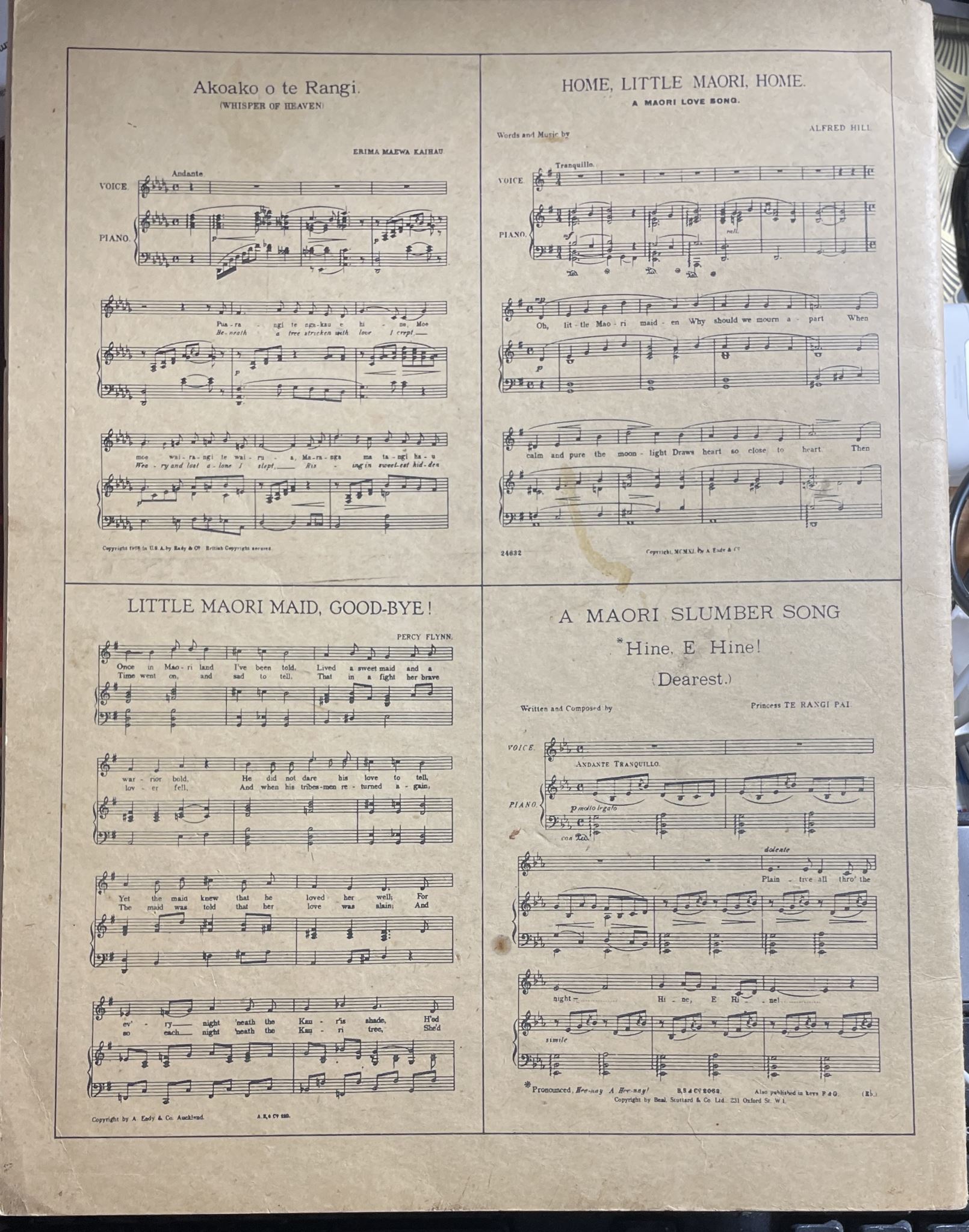 Waiata o te iwi Maori Songs of the Maori people by Hemi Piripata, Morihi Keiha